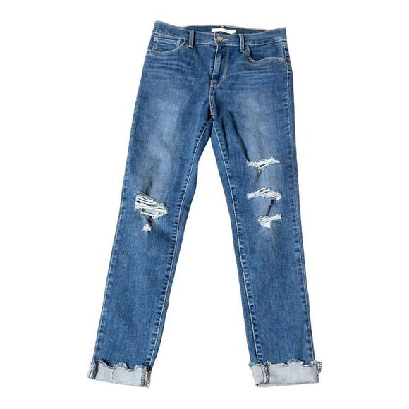 Levi’s 720 Women’s High Rise Distressed Super Skinny Jeans Size 29 - Picture 1 of 9
